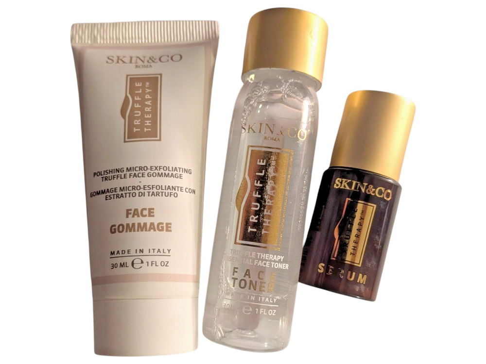 SKIN & CO Roma Truffle Therapy Travel Set Serum, Toner, Exfoliating Gommage